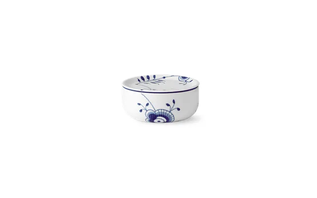 Royal Copenhagen Blå Mega Riflet Opbevaringskrukke 15 Cm.