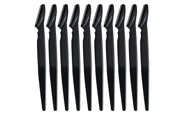 10x Øjenbrynsbarberknive - Sort