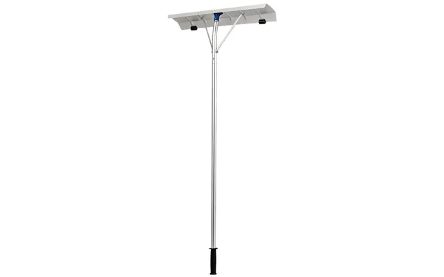 160 - 610 Cm Tagsnerydder Lavet Af Aluminium Tpe Med Hjul Og Udtrækkeligt Håndtag Sneskovl Sølv