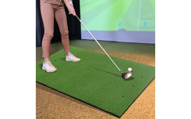 3 I 1 Golfslagmåtte Med Kunstgræs 2 Golf-tees 2 Justeringsstænger Og 6 Forborede Tee-huller 60 X 47