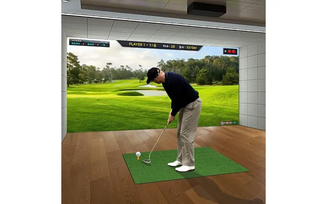 3-i-1 Golf-tee-måtte Med Kunstgræs - 2 Golf-tees