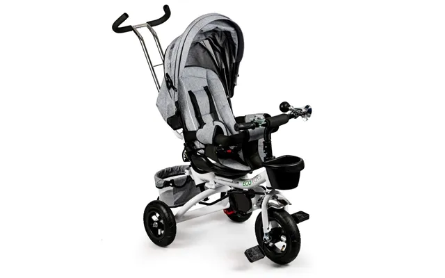 360 Roterende Trehjulet Cykel Deluxe Med Canopy Grey Ecotoys