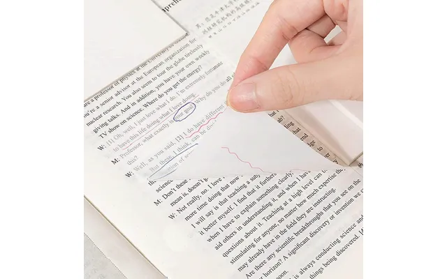 50x Selvklæbende Sticky Notes - Gennemsigtig