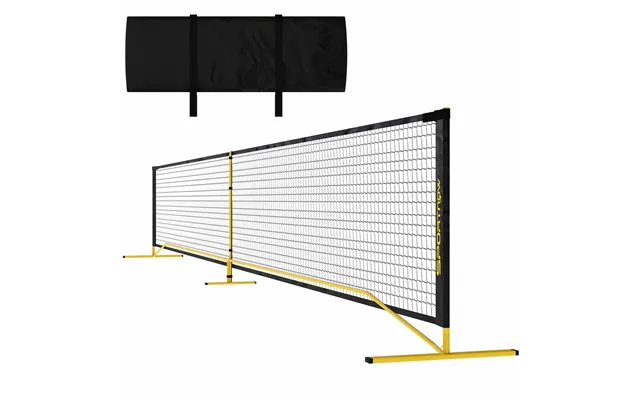 Bærbart Pickleball-net 6,7 M Med Bæretaske Metalramme Til Indendørs Udendørs Gul