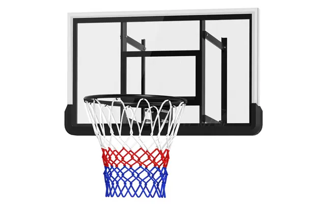 Basketballring Med Bagvæg Til Udendørs & Indendørs - Basketballbræt Med Ø45 Cm Stålring Og Net