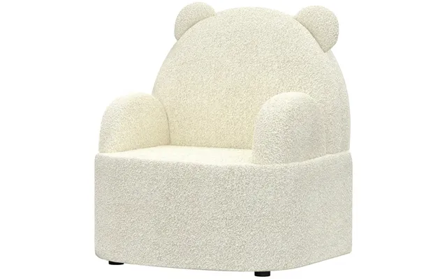 Beige Børnelænestol I Teddy Fleece - Bjørneform