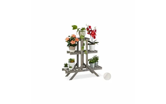 Blomstertrappe I Træ Med 3 Trin