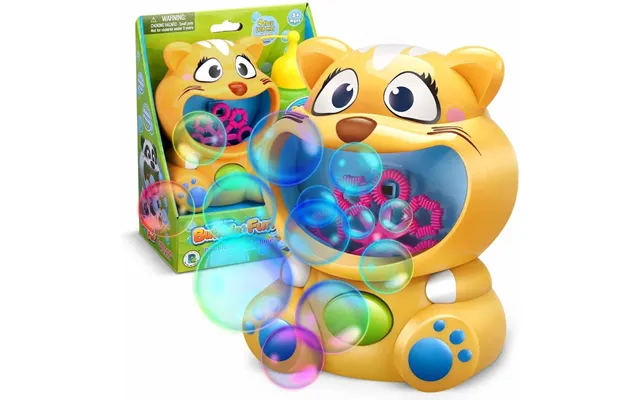 Boblemaskine I Form Af En Gul Kat - Ricokids Rk-900