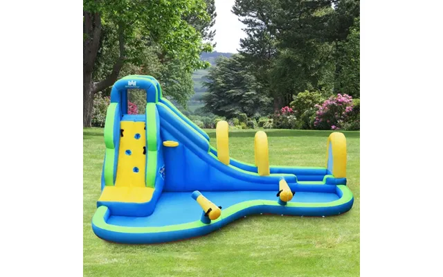 Bouncy Castle Oppustelig Vandrutsjebane Med Blæser 478x366x242cm