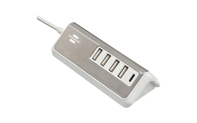 Estilo Usb Multioplader Med 1,50 M Tekstilkabel 4x Usb A 1x Usb C Type F