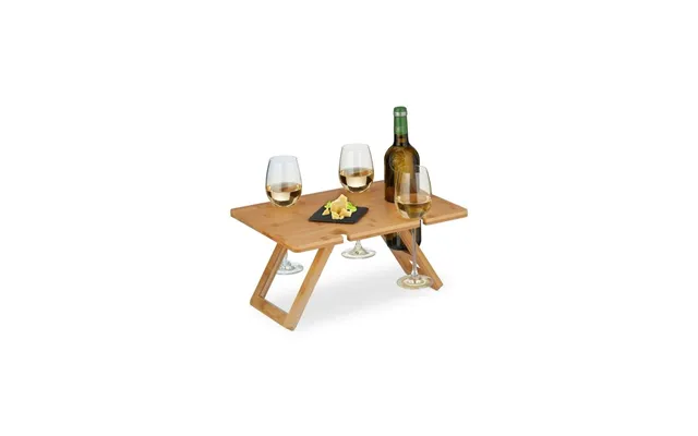 Firkantet Picnic Vinbord I Bambus