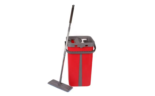 Fladmoppe Med Spand - Rød