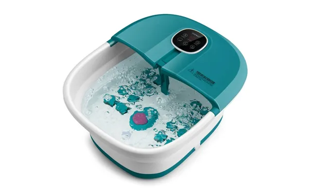 Fodbad Massager Fodmassage Spa Med Fjernbetjening Foldbar 33,5 X 41 X 20,5 Cm Turkis