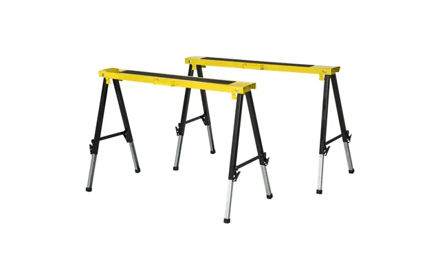 Folding Savhorse Arbejdsbuk Stål 100kg Gul Sort