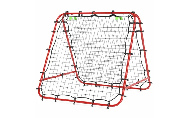 Football Rebounder Kickback Goal Rebound Wall Net Dobbeltsidet Rebound Justerbar I 5 Niveauer Til Fodboldtræning Stål Rø