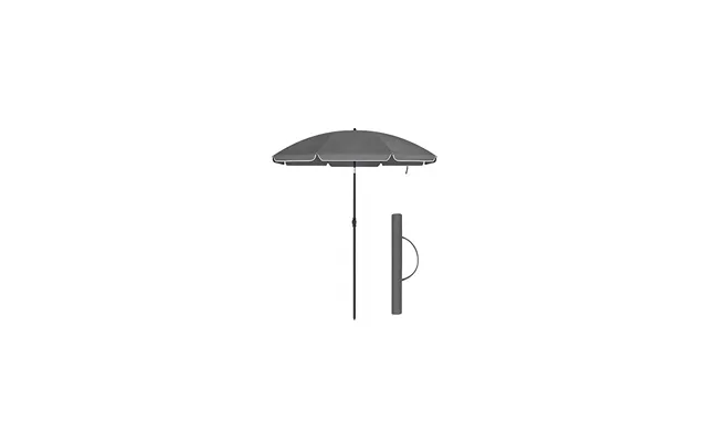 Grå 2 M Parasol Upf 50 Med Vippemekanisme