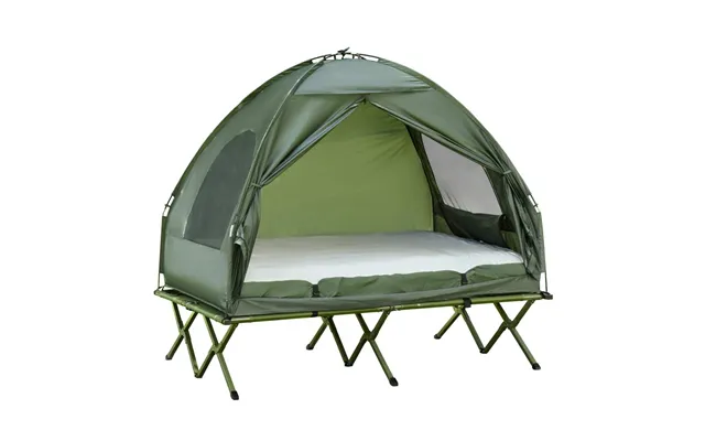 Grøn Camping Bed & Telt Med Luftmadras