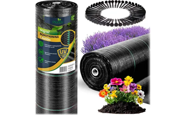 Have Agrotekstil 1,6 M X 50 M 90 G M2 50 Plonos Stifter - Sort