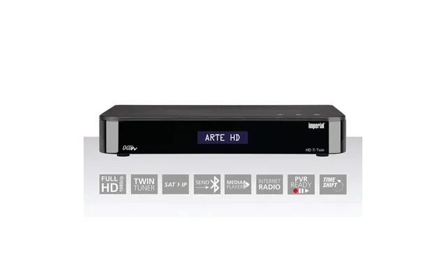 Hd 7i Twin Hdtv Free-to-air Satellitmodtager Med Dobbelt Tuner Sort
