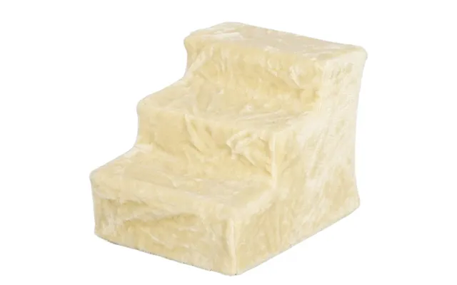Hundetrapper 3-trins 35 Cm Dyretrappe Med Plys-look Kattetrapper Til Sengesofa Katte 4,5 Kg Beige