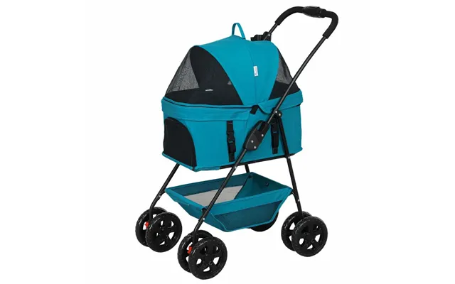 Hundevogn 3 I 1 Hundevogn Sammenfoldelig Hundeboks - Foldbar Transportpose Med Drikkeholder