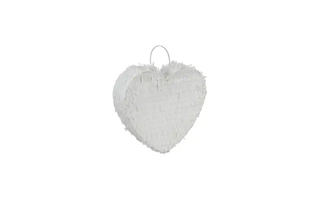 Hvid Hjerteformet Pinata