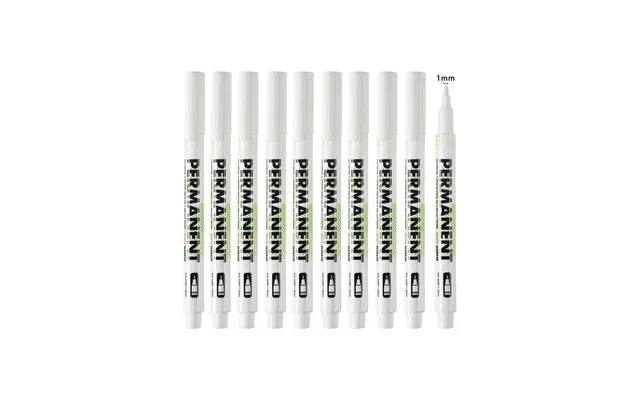 Hvide Fiberpenne - 1 Mm