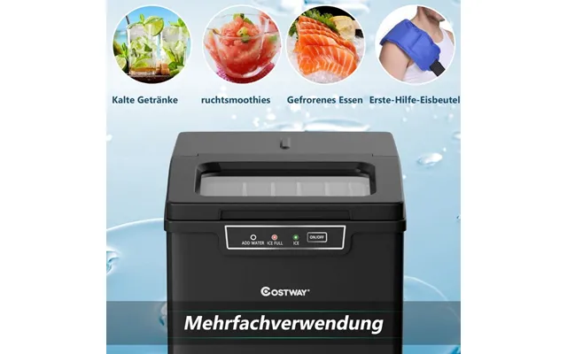 Isterningmaskine Isterningmaskine Inkl. Isterningeske 1,85 L Vandtank 35 X 25 X 29,5 Cm Sort