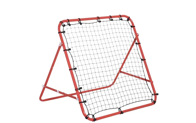 Justerbar Fodbold Rebounder Rød Sort 96x80x96 Cm