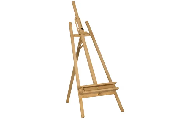 Justerbart Træ Staffeli 180-235 Cm Med Hylde