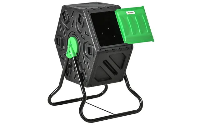 Komposter 65 Liter - 60x49x77cm Drejelig Hurtigkomposter Lavet Af Plastik
