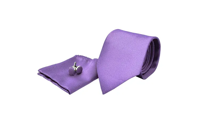 Kostume Tilbehør Slips Lommetørklæde Manchetknapper Lyselilla