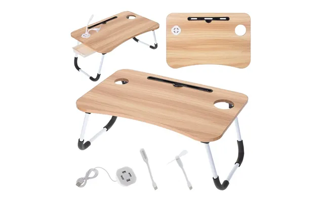 Laptopbord Med Usb-panel Og Boks - 60x39,5 Cm