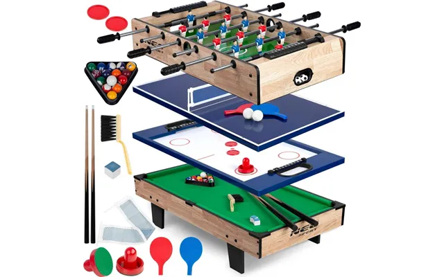 Multifunktionelt Spillebord 4-i-1 80x43x30cm Ns-800 Træ