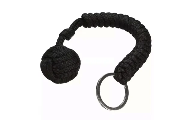 Paracord Med Selvforsvarsbold - Sort