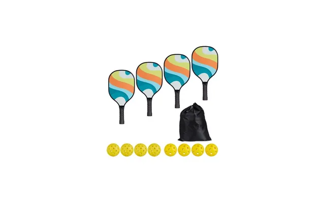 Pickleball Sæt 4 Ketchere & 8 Bolde