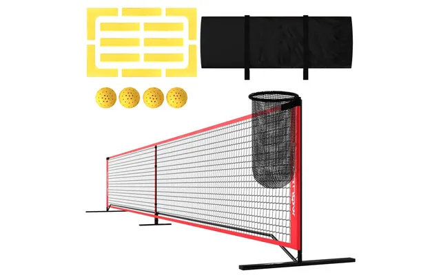 Pickleball-net Bærbart Sæt 6,7 M Pickleball-system Med Net - Banemarkeringssæt