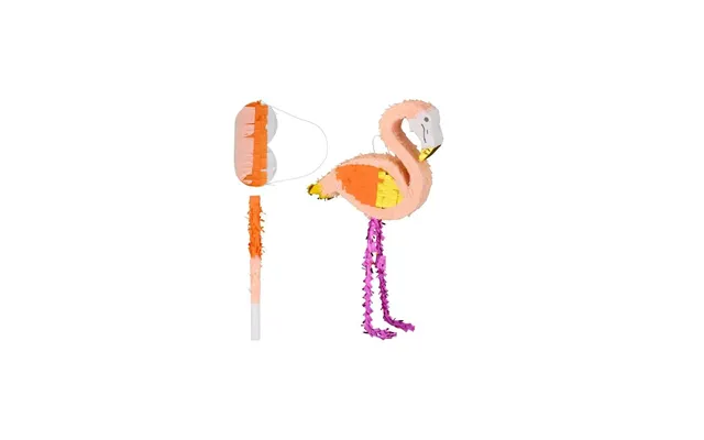 Pinata Flamingo Med Kølle Og Maske