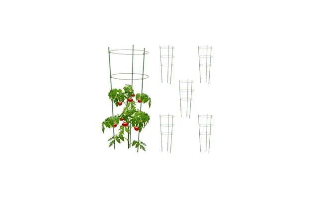 Plantestøtter 76 Cm Grøn - Sæt Med 6 Stk