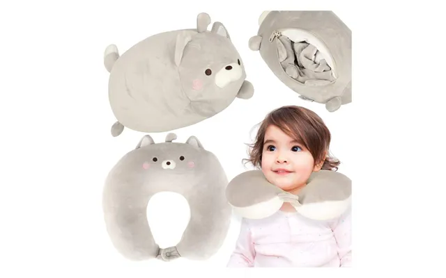 Rejsepude 2i1 Kornet Under Nakken Maskot Kat