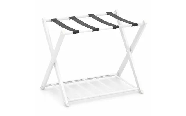 Sammenfoldelig Kuffertstativ Med 2-lags Design Bagageholder I Metal Kuffertstativ Kuffertstativ