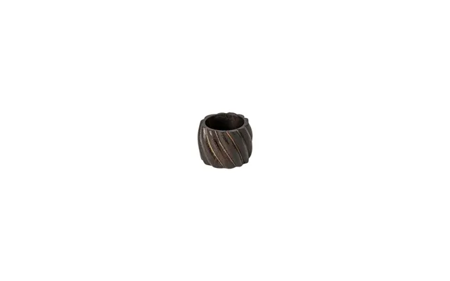 Servietring Spiral 4-p Mørkebrun