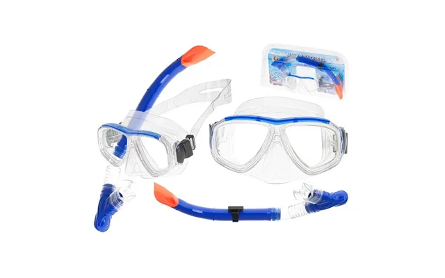 Snorkelmaske Med Justerbar Rem Og Snorkel
