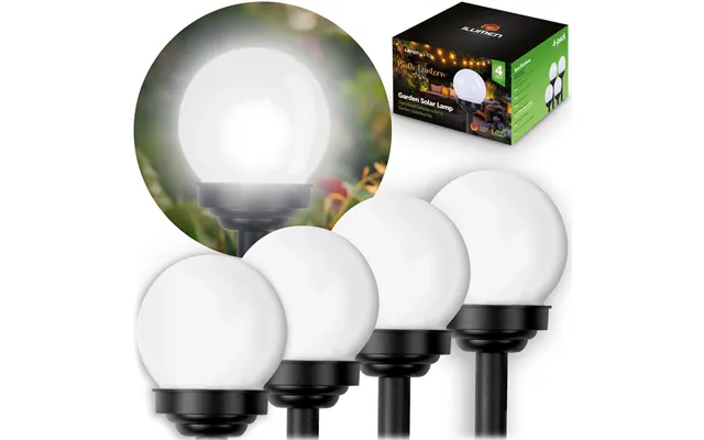 Solcellelampe - Hvid Kugle