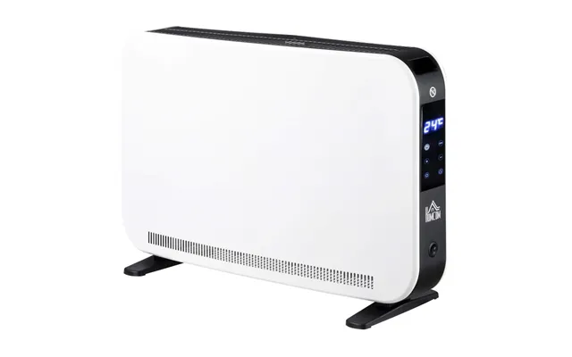 Varmeblæser Varmeblæser 2180 W Elvarmer Med Led Lys 3 Niveauer Varm 24 Timers Timer Stål Hvid 60 X 18,5 X 39,5 Cm For Ef