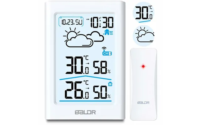 Vejrstation Med Display Bd-911 Hvid