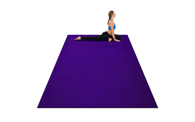 Yogamåtte Med Dobbeltsidet Skridsikkert Design & 2 Justerbare Velcrostropper Lilla