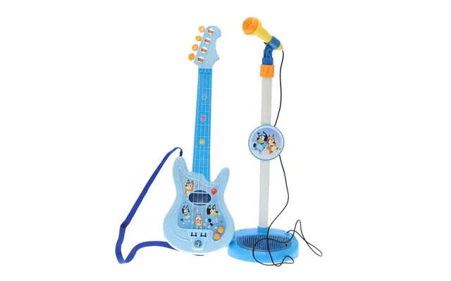 Bluey Guitar Og Mikrofon Sæt