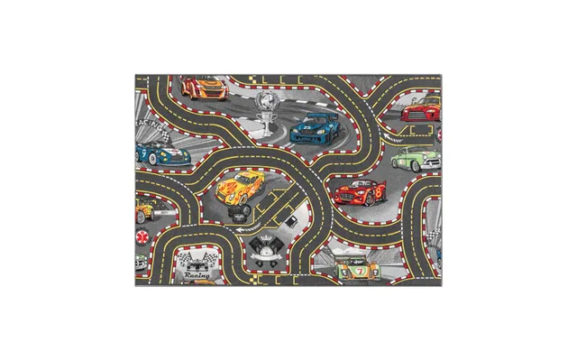 Gulvtæppe - Legetæppe Biler 95x200cm