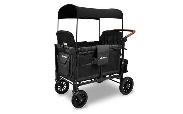 Luxe Quad Foldbar Trækvogn - Sort